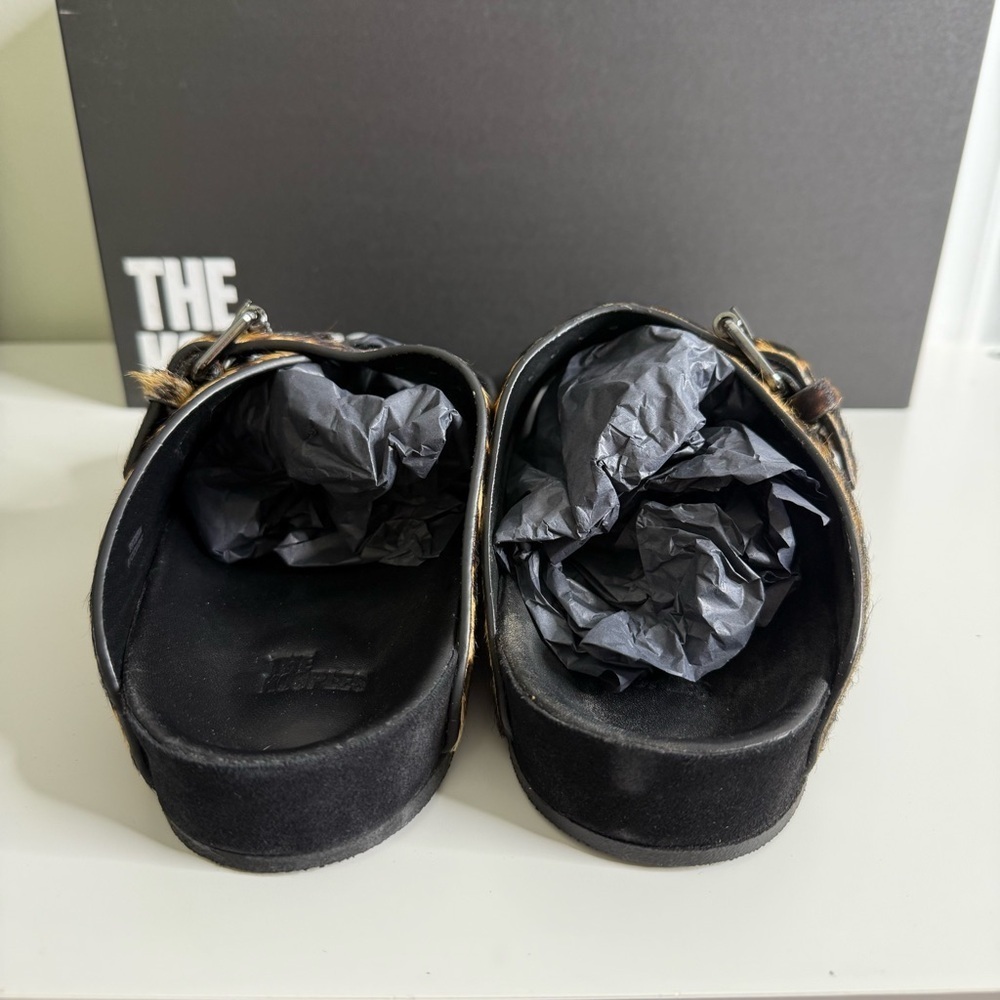 The Kooples - Leopard Print Women's Buckle Slide Sandals - NWB sz 38 - Picture 11 of 14